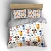 Playful Dog Pattern Set  Kid'S And Adults' Bedroom Decor, Exquisite Three-Piece Bedding Set Gift