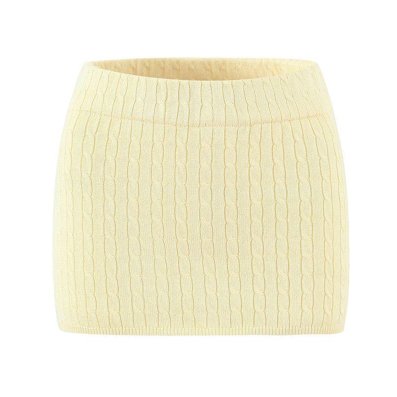 Za Autumn New Arrivals Women's Clothing Zr European and American Style Fashionable Versatile Sexy High-Waisted Slimming Knitted Mini Skirt