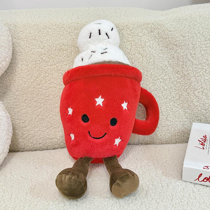 Oreiller en Peluche Alimentaire Mignon en Tissu Polyester Pour une Décoration d'Intérieur Cosy