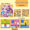 Magnetic Quiet Book: Handmade DIY Dress-up Toy for Girls, 18cm with No-Cut Stickers
