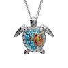 Accessories, Blue Purple Crystal Heart Collarbone Chain Fashion Two-Tone Necklace Summer Fresh Girl