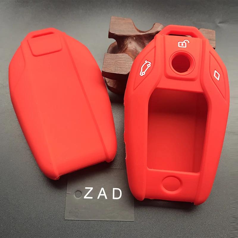 ZAD Silicone Car Key Cover Case for BMW 2017 2018 7 Series I12 730 740 750 760  G11 G12 G20 G30 Led Display Touch Screen Protect