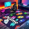 Custom Name Personalized Among Us Print Carpet, Versatile Home Decor Rug, for Playroom, Apartment, Balcony, Entryway, Hallway Gift