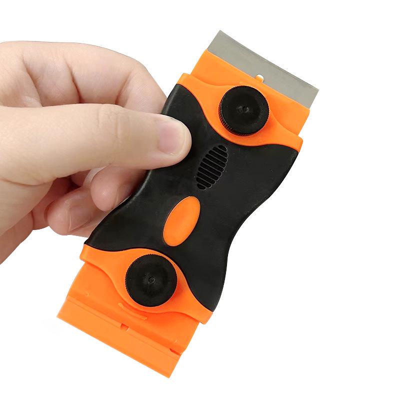 Dual-Use Glue Remover & Scraper Tool for Car Film and Glass Cleaning