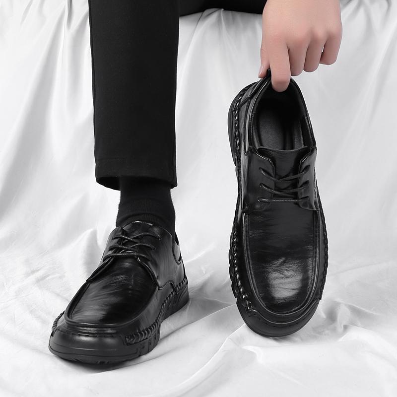 Versatile casual men's shoes for outdoor comfort in black Wedding Business Gentleman Adult Shoes Fashionable  leisure new model