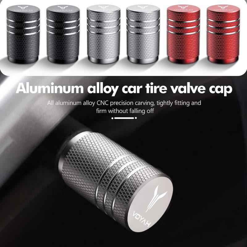 4pcs Car Wheel Tire Valve Caps Tyre Rim Aluminum Stem Covers For Voyah FREE Dreamer Zhuiguang 2021 2022 2023