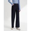 JUZUI Women's High-Waisted Flared Fleece-Lined Jeans