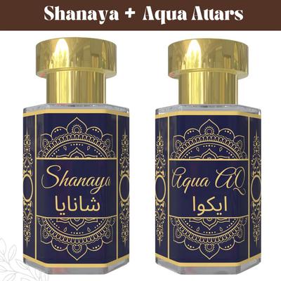 Shanaya & Aqua Attar – Svěží olejový parfém inspirovaný vodou, s dlouhotrvající vůní | Unisex alkoholový Attar pro každodenní nošení | 6 ml