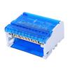 411 Terminal Distribution Box Din Rail Single Phase Terminal Block Junction Box 4 in 40 out 4-Level Junction Box