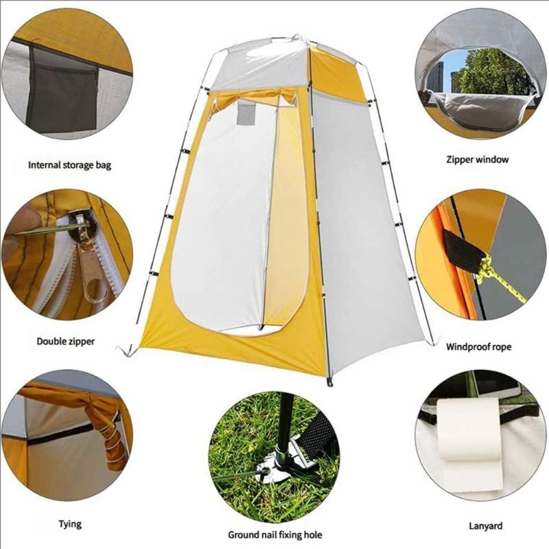 Multifuntional Small Camping Tent with Reinforced Metal Frame Windproofs Design Spacious for Family Travel Activity