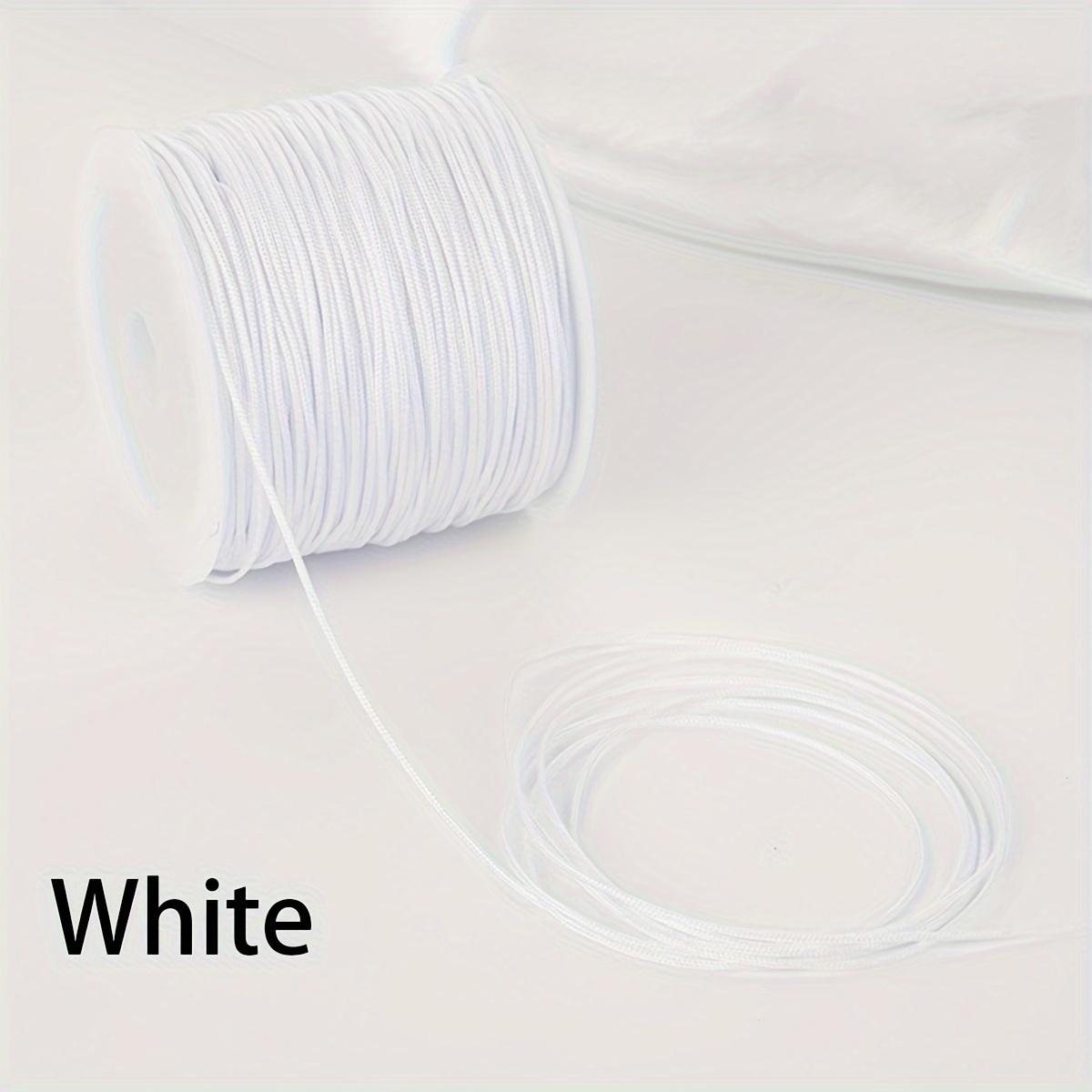 

Полиэстеровые шнуры и нити для бисероплетения, 40 метров, диаметр 0,08 см, неэластичные, материал для плетения браслетов своими руками, принадлежности для изготовления ювелирных изделий - красный шнур 1 roll белый