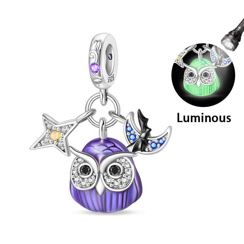 Original Copper Color Fashion Halloween Series Luminous Skull Elf Pumpkin Charms Beads Fit Qikaola Bracelets Diy Jewelry