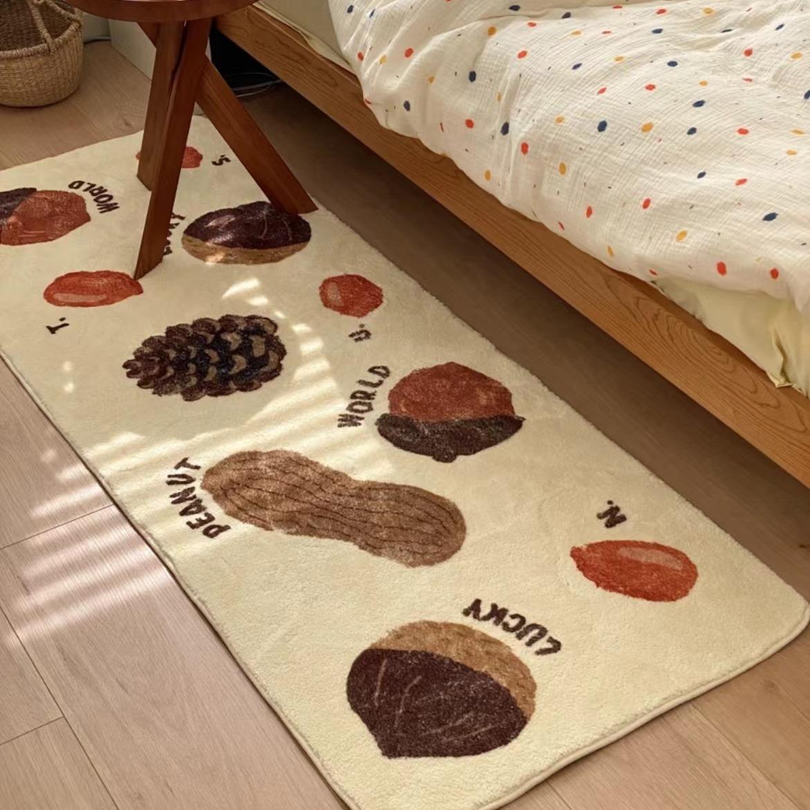 

Ковер для спальни Современный простой осенне-зимний теплый нескользящий ковер у кровати домашний мягкий ковер 40 * 120cm