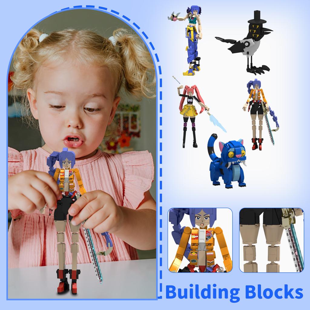 Anime Peripheral Trendy Building Block, Children's Puzzle Puzzle Puzzle Building Model Toys