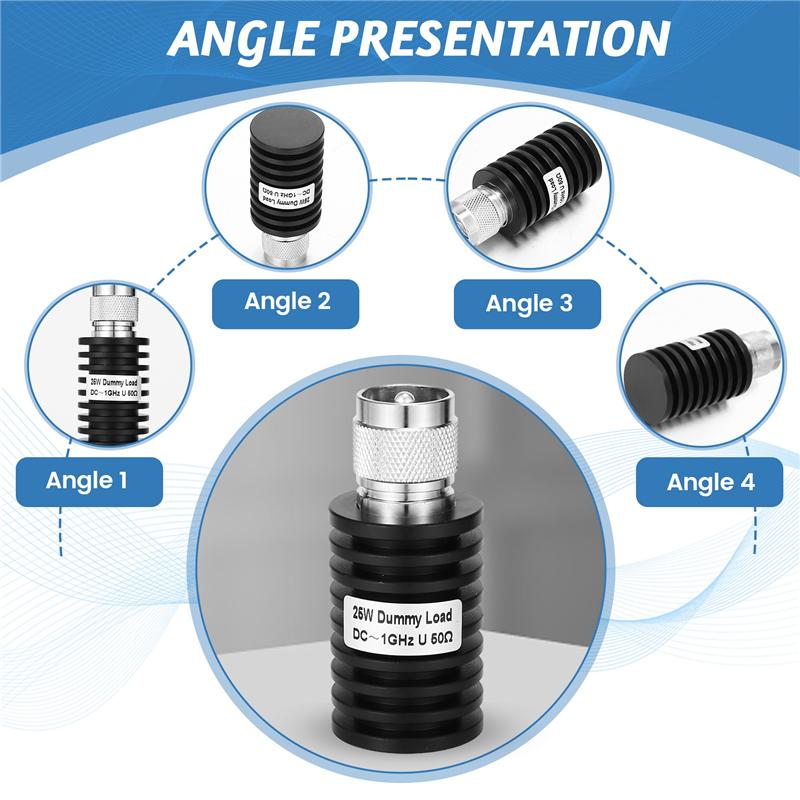 AEE4-1 Pcs RF Coaxial 25W U Style UHF PL259 M Male Connector 50 Ohm DC-1Ghz Dummy Load Plug