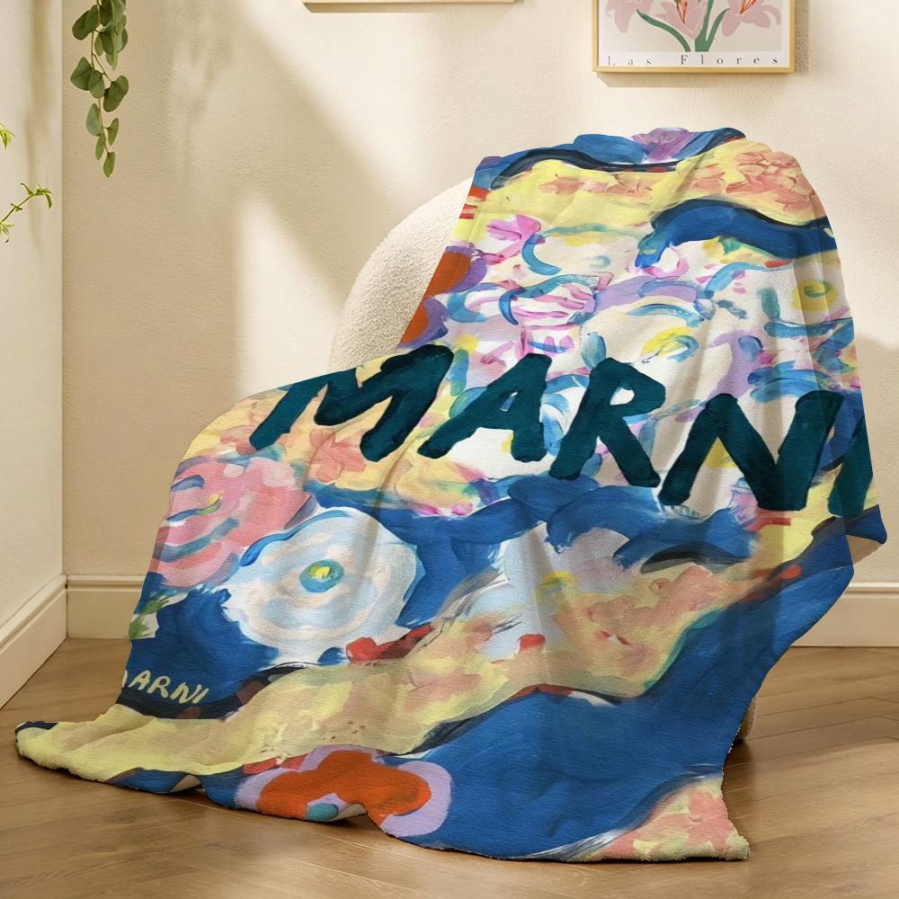 Design M-marN-niS Throw Soft Flannel Throw Blanket, Lightweight Breathable Summer Nap Blanket For Sofa Home Travel Cozy Decor 75X95CM