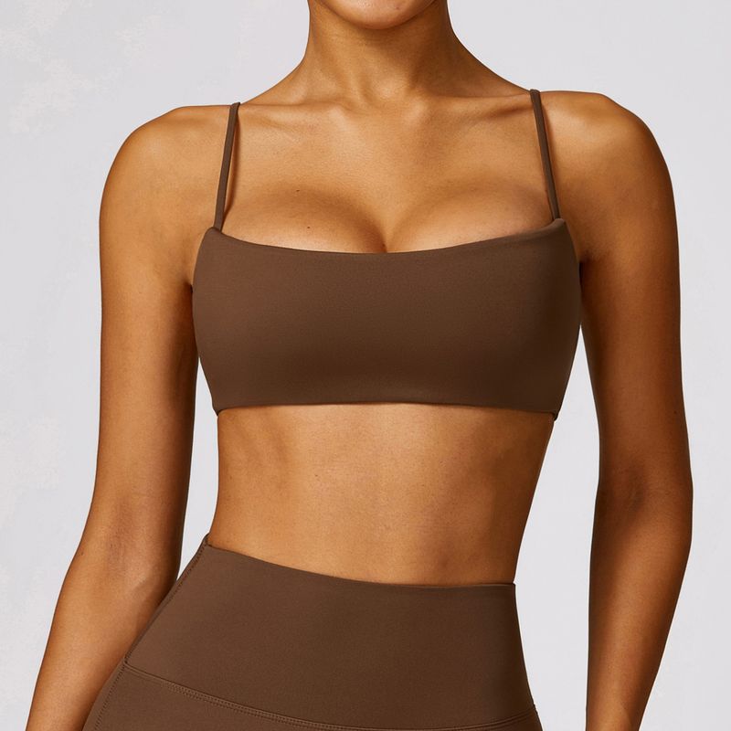 Sexy Sling Beauty Back Yoga Underwear Nude Feel Quick-Drying Sports Bra Women's Workout Clothes Tops High Elastic Vest Push-up