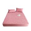 Quilted Waterproof Mattress Cover Embossed Bedding Mattress Protector Anti-mite Anti-bacterial Fitted Bed Sheet No Pillowcase