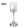 Talos Glas Kerzenhalter, Europäischer Stil Säulen Metall Hoher Kerzenständer für Kerzen und Teelichter, Romantische Tischmitte Hochzeit Party Heimdekoration