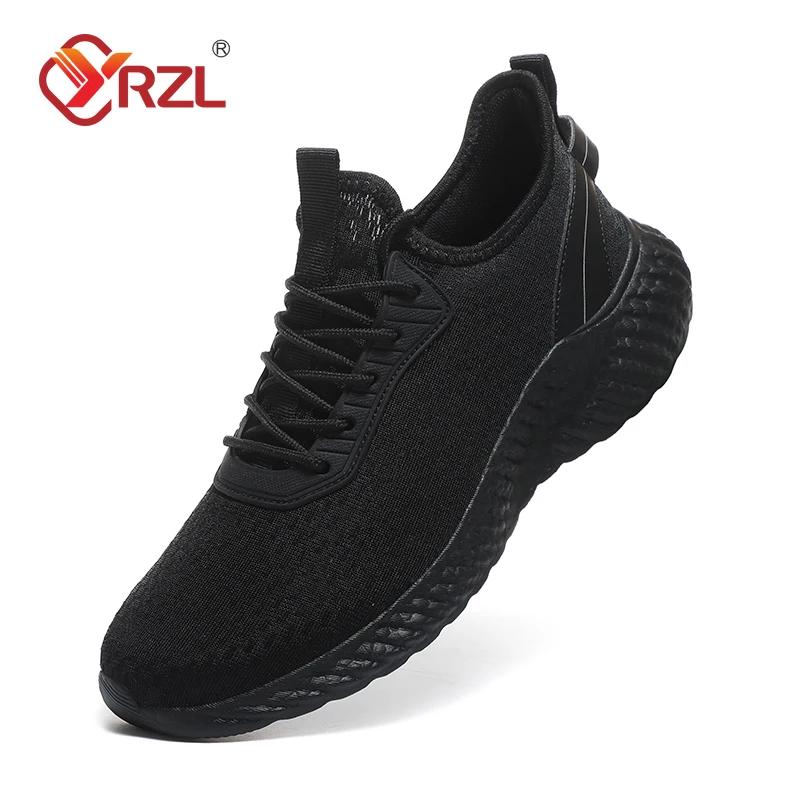 YRZL Men Casul Sports Shoes Breathable Walking Sneakers Outdoor Lightweight Comfortable Sweat-Absorbant Tenis Masculino Man Shoe