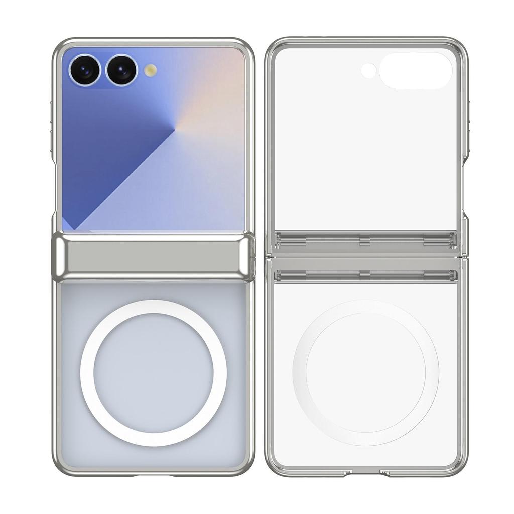 Samsung Z Flip7 Case: Spring Hinge Shell, Flip6/5 Compatible, Magnetic Wireless Charging Protective Cover.