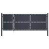 Garden Gate - VIDAXL - Steel - 350 X 125 Cm - Anthracite - Swing