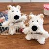 Large white plush dog clip cartoon bangs, side clip trendy toy doll machine store, soft and cute doll