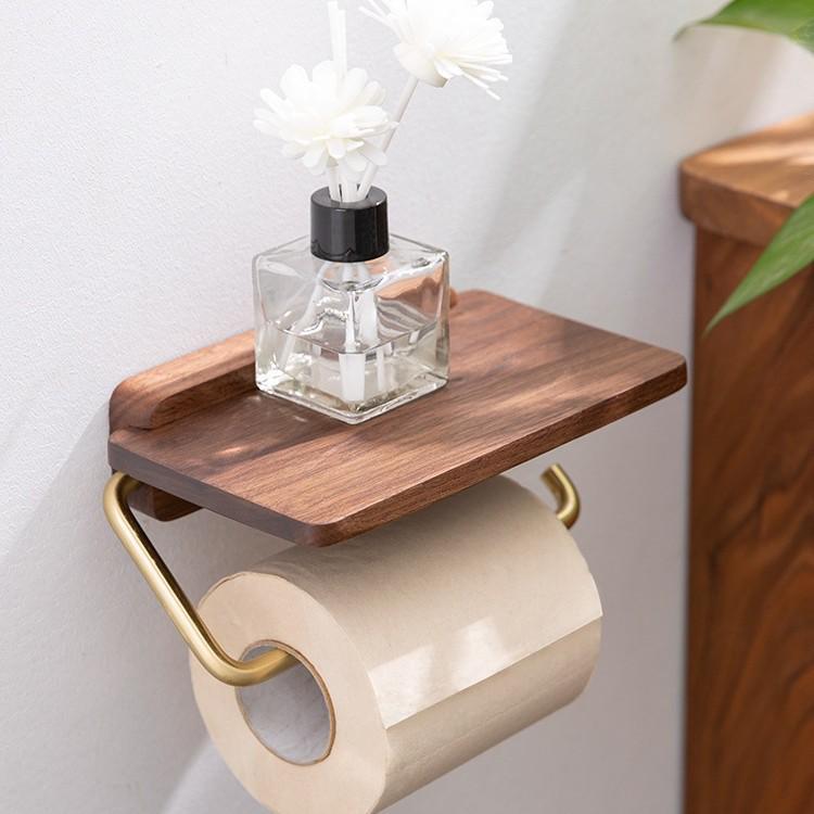 No-Punch Bathroom Tissue and Toilet Paper Holder Rack