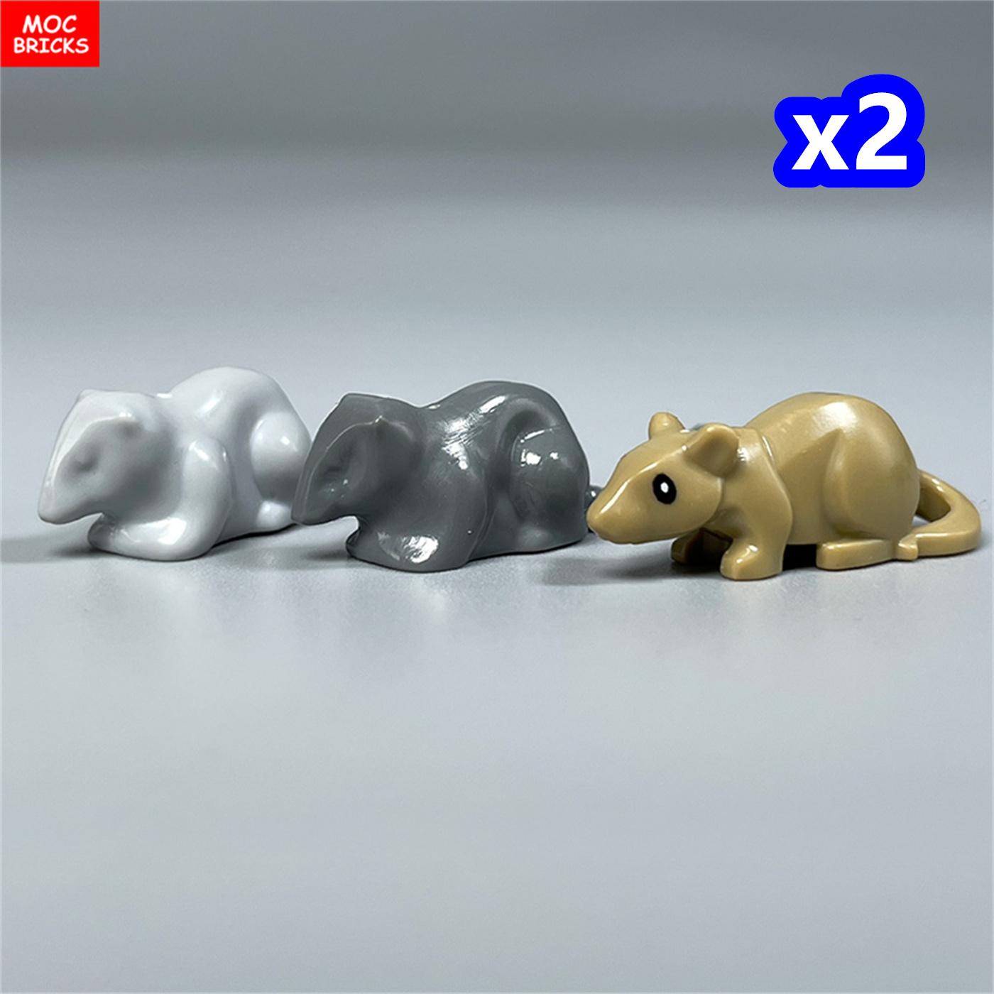 

Non-Toxic Moc Bricks Cute Animals Little Rat Mouse With Black Eyes Diy Model Building Blocks For Children Kids Gifts Assemble Toy