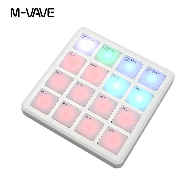 Taşınabilir RGB MIDI Davul Pad DJ Klavye Kontrolcüsü