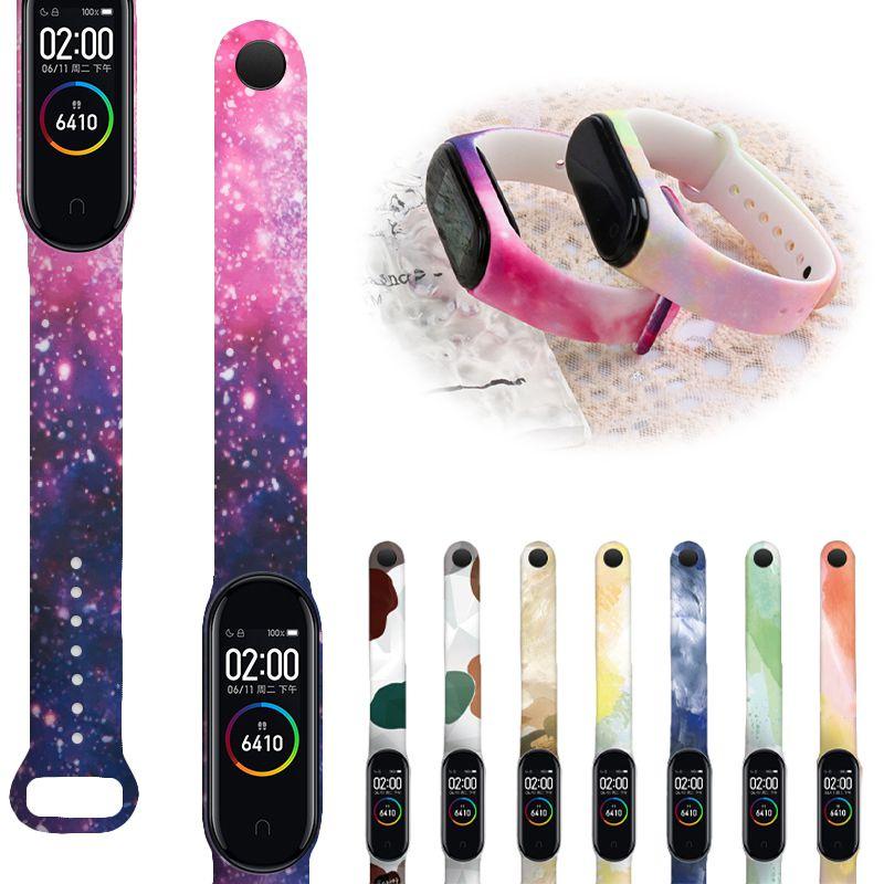 Creative Graffiti Design Silicone Band For Xiaomi Mi Band 3/4/5/6 Watch Replacement Comfortable And Adjustable