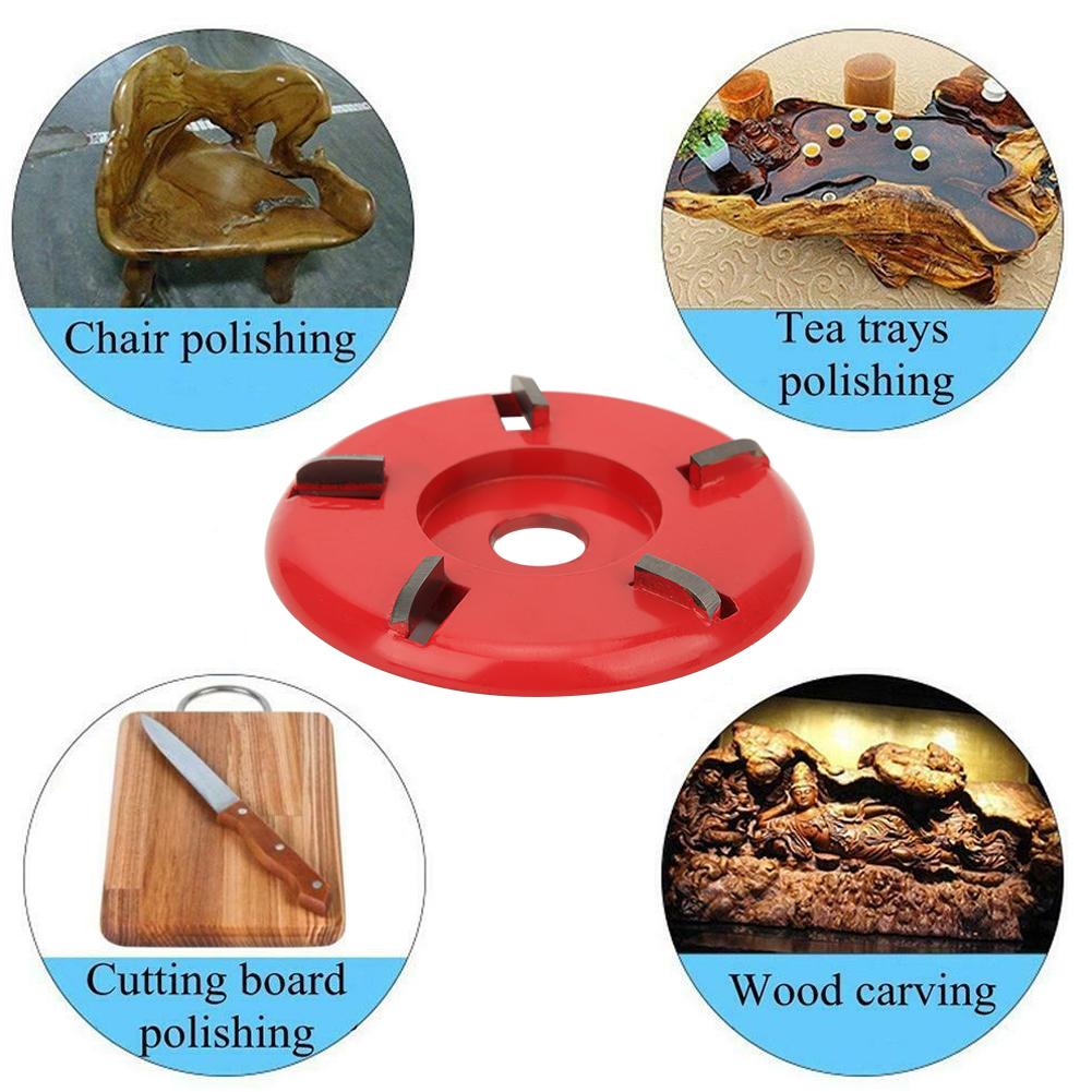 5 Teeth Arc Shaped Wood Cutting Disc Woodworking Angle Grinder Carving Polishing Tool(Red )