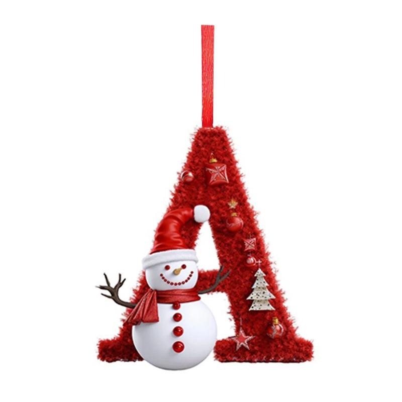 New Christmas Tree Decoration Letter Pendant Acrylic Hanging Ornament Accessories Navidad 2D 26 Entertaining Play Safe Kid Friendly Fun