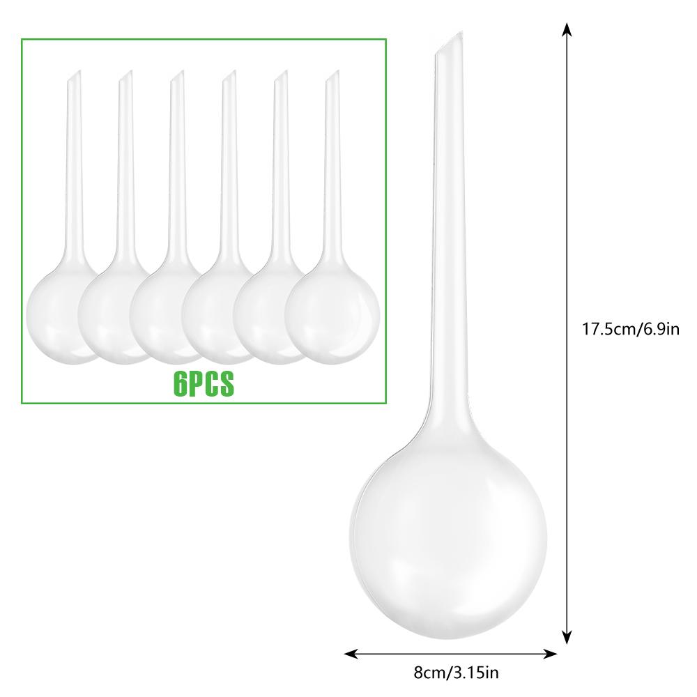10 Pcs 150/60 ML Clear Plant Watering Globes Auto Waterer Planter Insert Stakes Reusable PVC Flower Self Feeder Ball for Potted