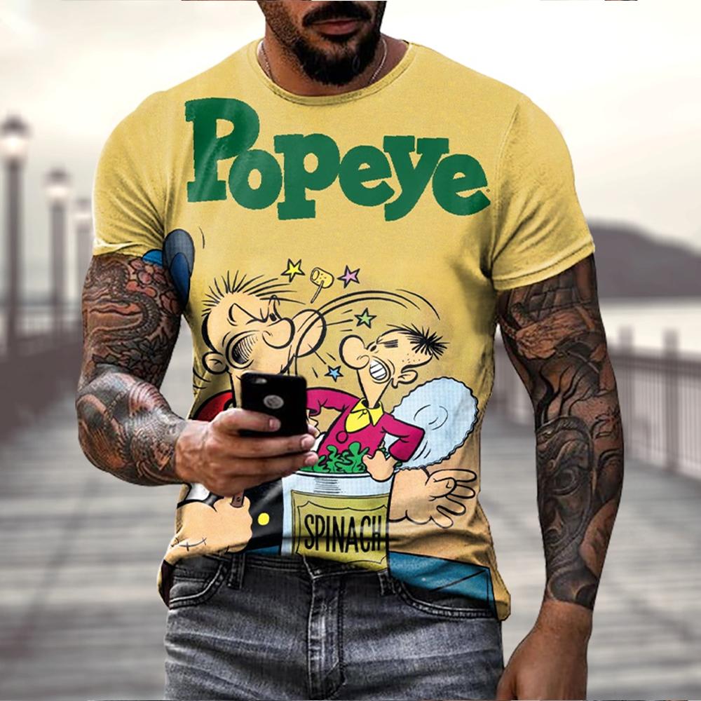 Casual Round Neck T-shirt 3D Digital Printing T-shirt Summer Style Men's Fashion Slim T-shirt Short-sleeved Top Size XXS~6XL