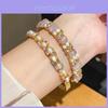Vintage Palace Style Jewelry With 18k Gold Plated Zircon And Freshwater Pearl For Elegant Women