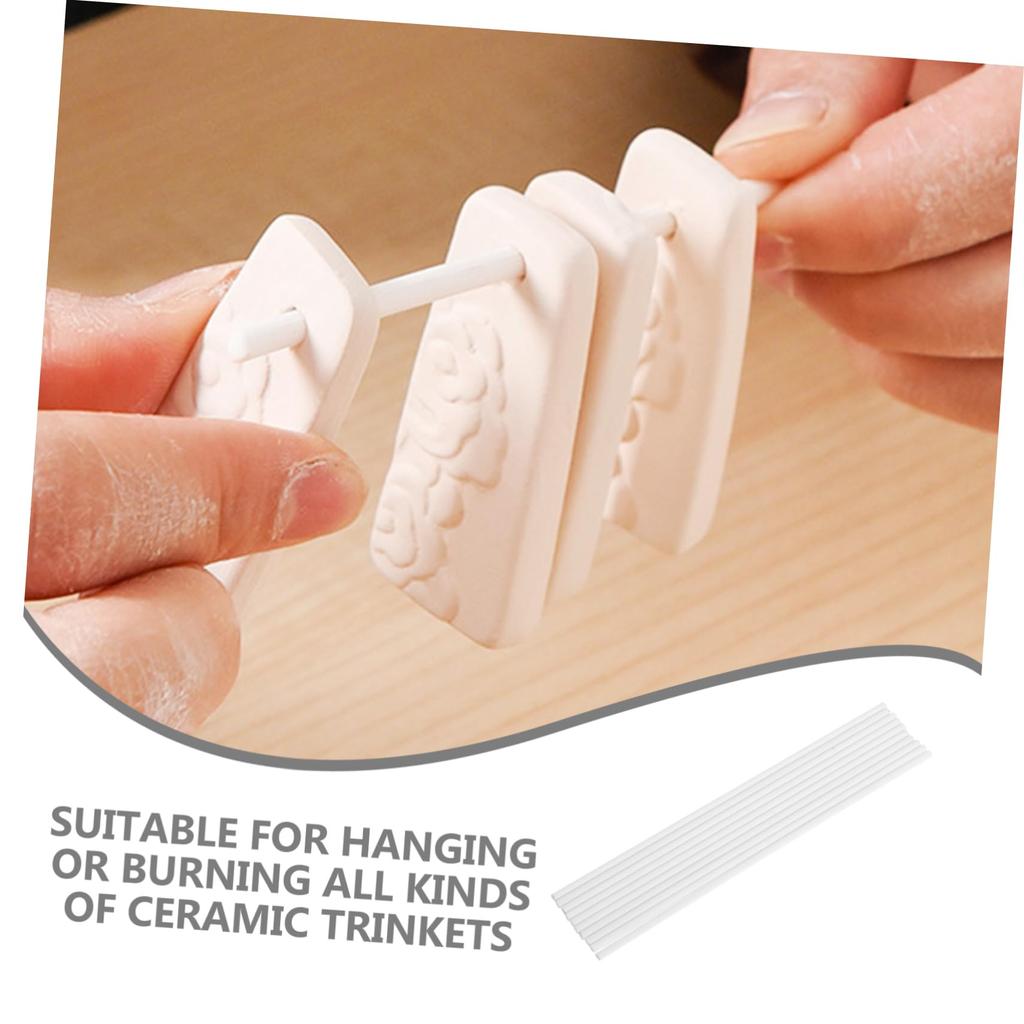 SEWACC Slicing Alumina Pottery Firing Hanging Pottery Firing DIY Pottery Jewelry Clay Firing 10 Pieces Rods, Rods, Tools, Bolts, Tools, Accessories,