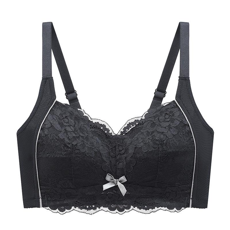 

Сексуальный кружевной бюстгальтер, бюстгальтеры пуш-ап для женщин, бесшовные мягкие бюстгальтеры без косточек, беспроводной тонкий бюстгальтер с тонкой чашкой, женское нижнее белье 34-42 BC Cup 42B чёрный