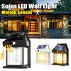 Solar LED Wall Light Outdoor Motion Sensor Light with 3 Modes Waterproof for Patio Deck Porch Barn Garage Safety Lighting Lamp