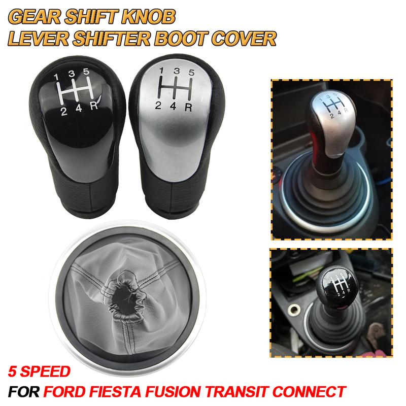 Gear Shift Knob Lever Shifter Handball Gaitor Boot Cover For Ford Fiesta Fusion Transit Connect 2002 2003 2004 2005 2006 2007