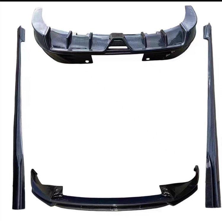 Gloss Black Carbon Fiber Sports Body Kit for Xiaopeng P7 (2020-2023) - Rear Diffuser, Front Lip, Side Skirts