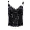 Dark Sexy Spitze retro bluse frau sommer schwarz halter top weste frauen tragen