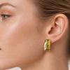 1 Pair Chunky Earrings for Women, Silver/Gold Statement Drop Stud Earrings, Geometric Square Jewelry Gift