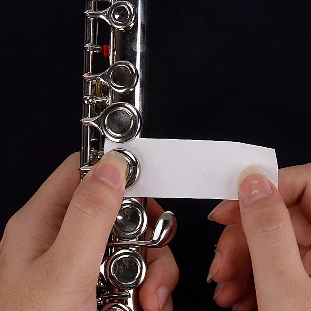 100-500PCS Sax Absorbent Cleaner Papers 100Pcs/Box Anti-Sticky Saxophone Clean Care Sheet Versatile for Saxophone Flute Clarinet