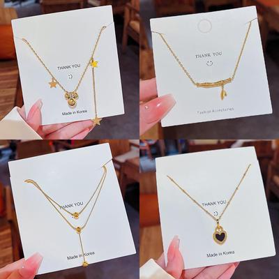 Elegant Titanium Steel Necklace: Chic, Durable, Non-Fading Design for Women