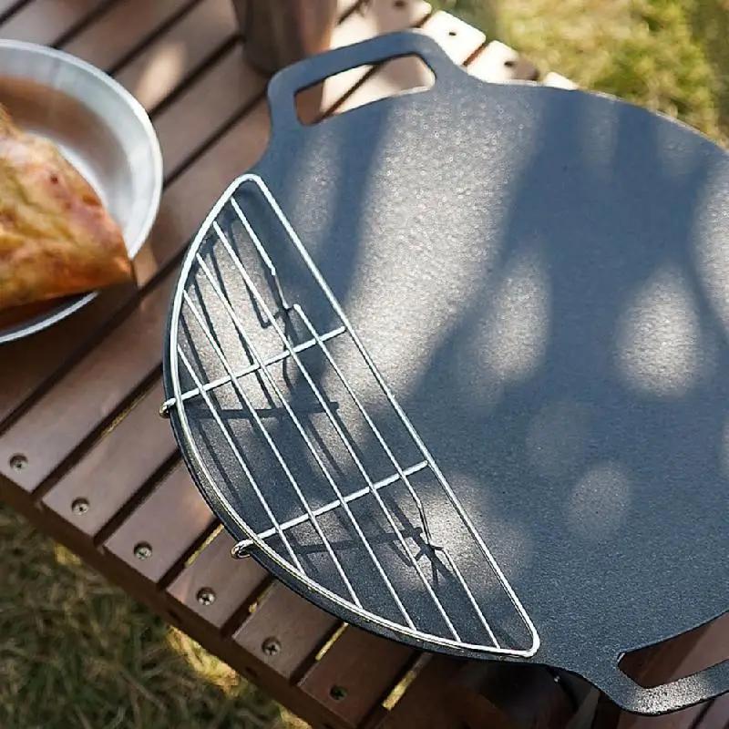 1pc, Outdoor Grill Stainless Steel Barbecue Grill Anti-deformation Steamer Anti-Scalding Barbecue Accessories