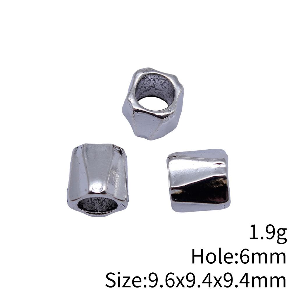 Concentric Circle Pattern Tube Spacer Beads Metal Loose Beads For Bracelet Necklace Hair Jewelry Craft Accessories For