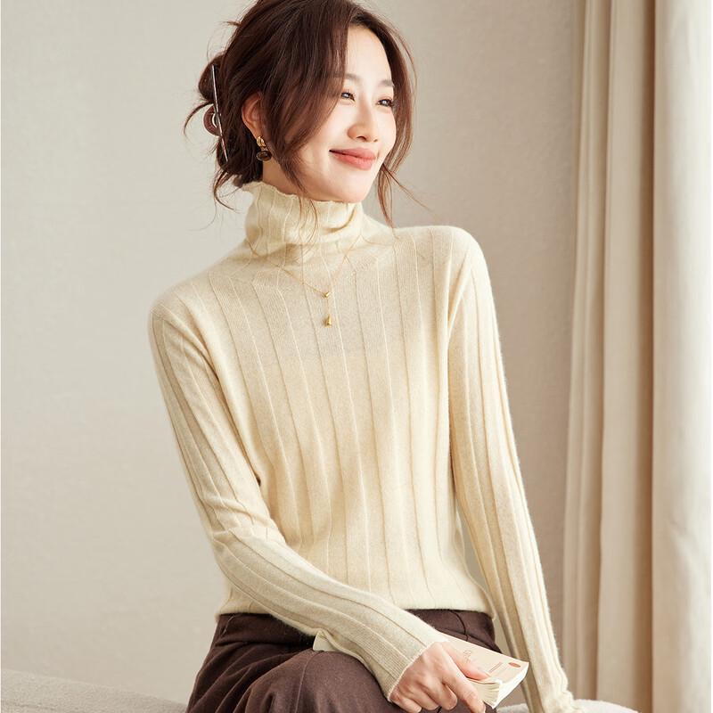 Srcr Women's Cashmere Blend Turtleneck Sweater