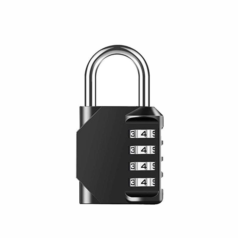 Cross-Border 4-Digit Combination Padlock: Anti-Theft Metal Lock for Gym Lockers & Suitcases