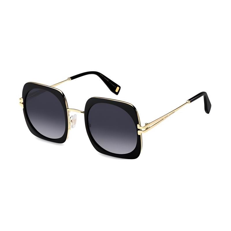 Marc Jacobs Logo Engraved Acetate Square Sunglasses Women's Black MJ1101S